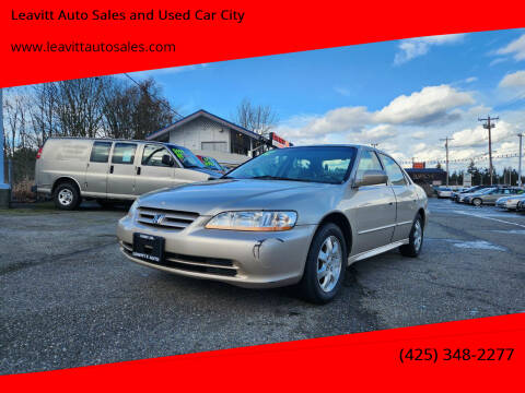 2002 Honda Accord for sale at Leavitt Auto Sales and Used Car City in Everett WA