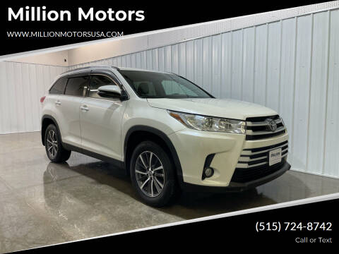 2019 Toyota Highlander for sale at Million Motors in Adel IA