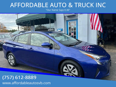 2017 Toyota Prius for sale at AFFORDABLE AUTO & TRUCK INC in Virginia Beach VA