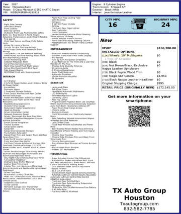 2017 Mercedes-Benz S-Class Mercedes-Maybach S 550 4MATIC