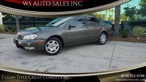 2001 Infiniti I30 for sale at WS AUTO SALES INC in El Cajon CA