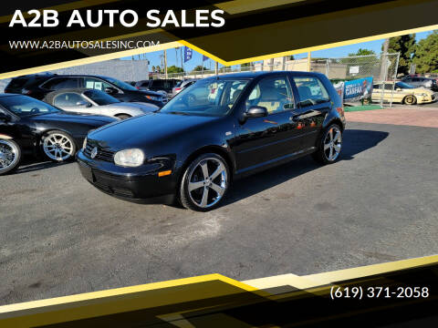 2001 Volkswagen GTI for sale at A2B AUTO SALES in Chula Vista CA