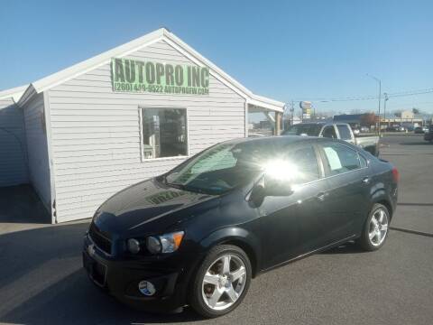 2015 Chevrolet Sonic for sale at Auto Pro Inc in Fort Wayne IN