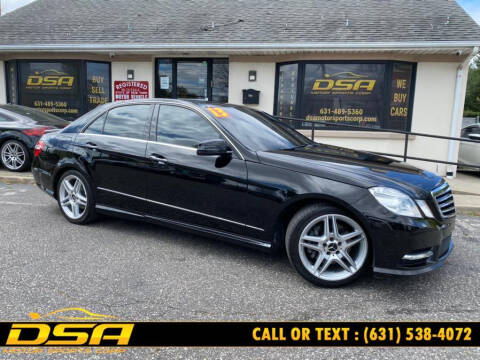 2013 Mercedes-Benz E-Class for sale at DSA Motor Sports Corp in Commack NY