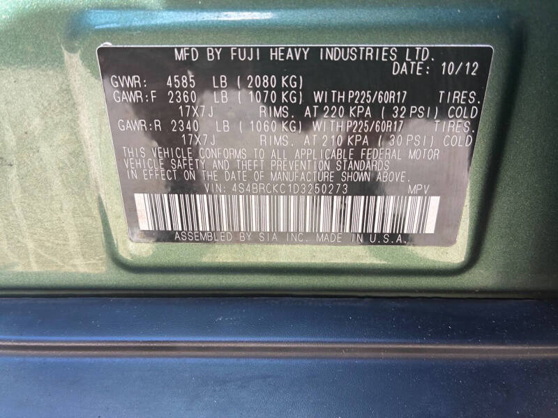 2013 Subaru Outback 2.5i Limited