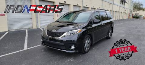 2017 Toyota Sienna for sale at IRON CARS in Hollywood FL