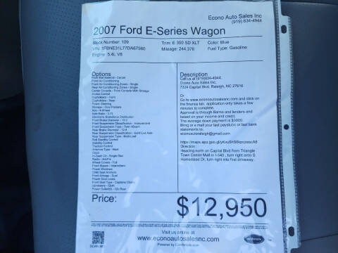 2007 Ford E-Series E-350 SD XL