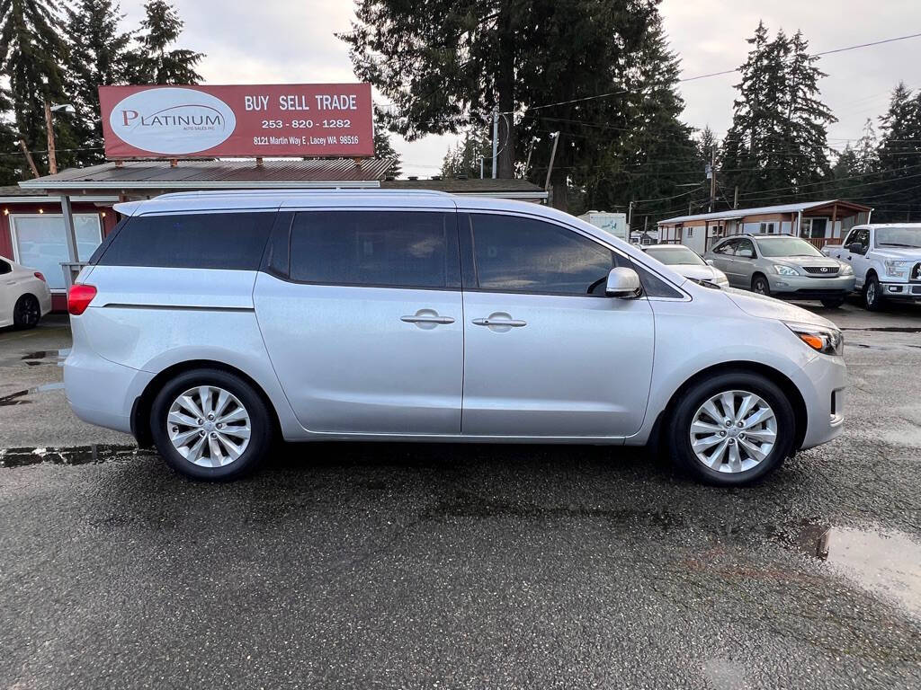 2016 Kia Sedona for sale at PLATINUM AUTO SALES INC in Lacey, WA