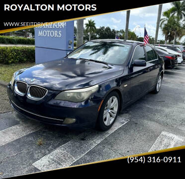 2010 BMW 5 Series for sale at ROYALTON MOTORS in Plantation FL