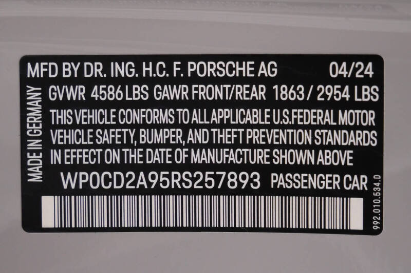 2024 Porsche 911 Turbo S