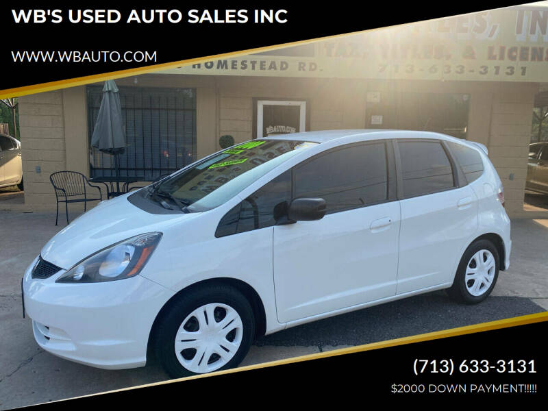 2010 Honda Fit for sale at WB'S USED AUTO SALES INC in Houston TX