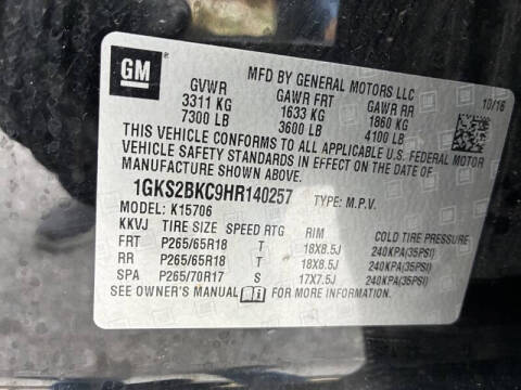 2017 GMC Yukon SLT