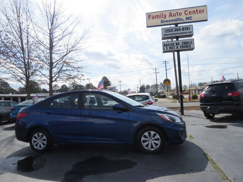 2017 Hyundai Accent for sale at FAMILY AUTO CENTER in Greenville NC