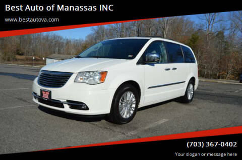 2011 Chrysler Town and Country for sale at Best Auto of Manassas INC in Manassas VA