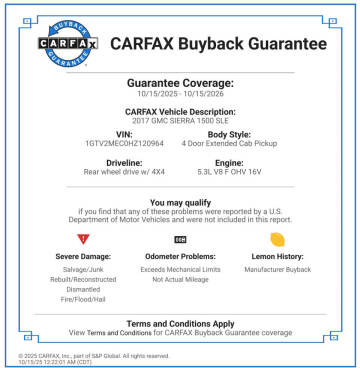 2017 GMC Sierra 1500 SLE