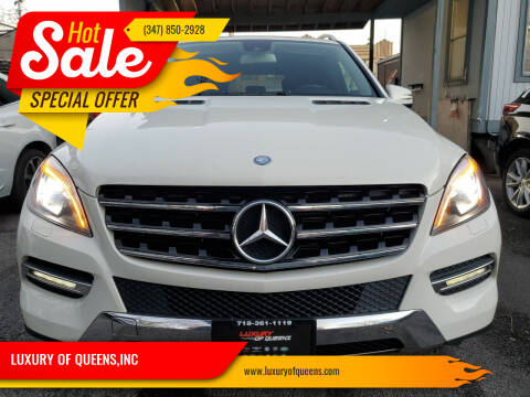 2012 Mercedes-Benz M-Class for sale at LUXURY OF QUEENS,INC in Long Island City NY
