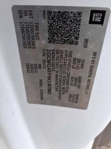 2019 Chevrolet Express 2500