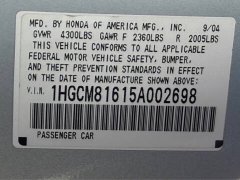 2005 Honda Accord EX V-6