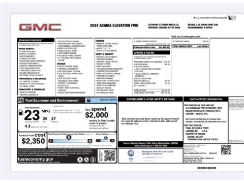 2024 GMC Acadia Elevation