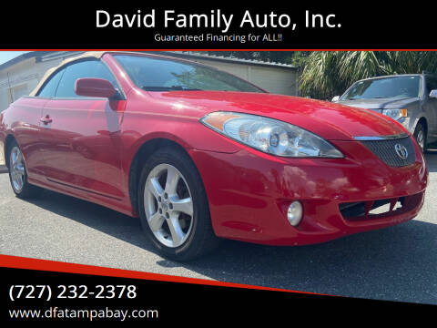2005 Toyota Camry Solara for sale at David Family Auto, Inc. in New Port Richey FL