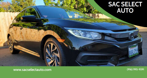 2017 Honda Civic for sale at SAC SELECT AUTO in Sacramento CA
