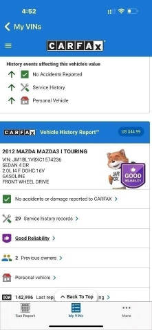 2012 Mazda MAZDA3 i Touring