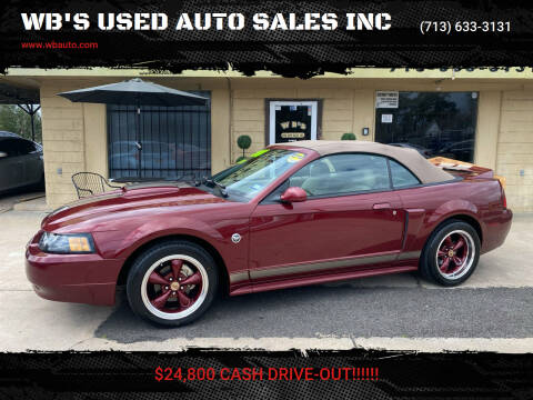 2004 Ford Mustang for sale at WB'S USED AUTO SALES INC in Houston TX