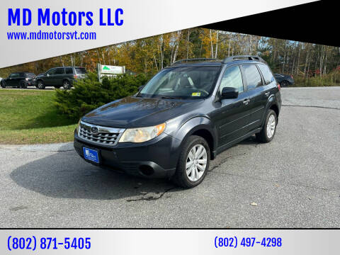 2013 Subaru Forester for sale at MD Motors LLC in Williston VT