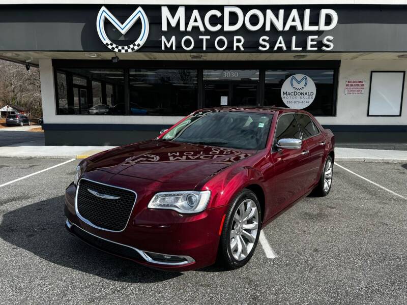 2019 Chrysler 300 for sale at MacDonald Motor Sales in High Point NC