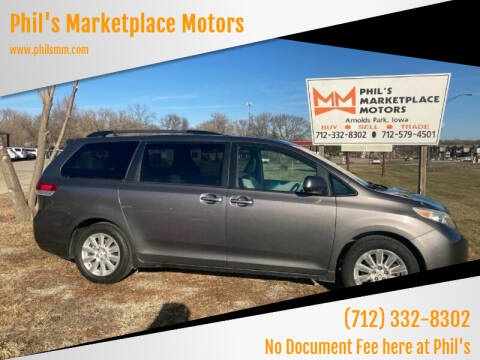2011 Toyota Sienna for sale at Phil's Marketplace Motors in Arnolds Park IA