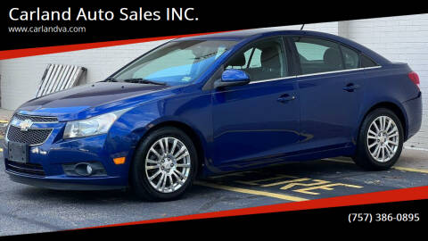 2012 Chevrolet Cruze for sale at Carland Auto Sales INC. in Portsmouth VA