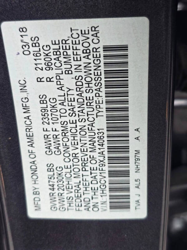 2018 Honda Accord Touring