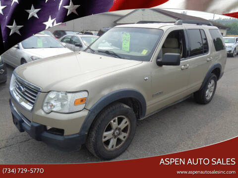 2007 Ford Explorer for sale at Aspen Auto Sales in Wayne MI
