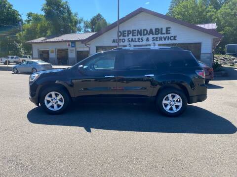 2016 GMC Acadia for sale at Dependable Auto Sales and Service in Binghamton NY