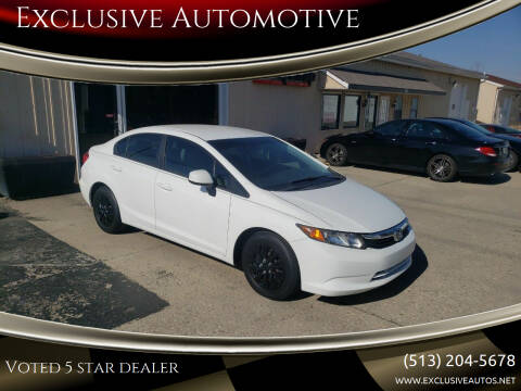 2012 Honda Civic for sale at Exclusive Automotive in West Chester OH