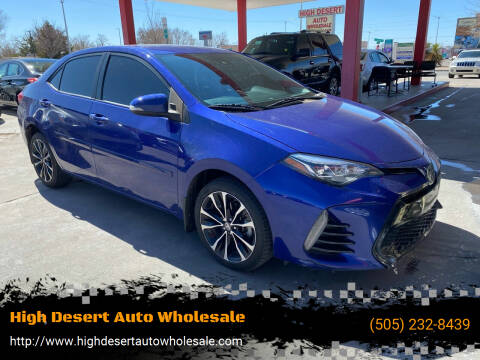 2017 Toyota Corolla for sale at High Desert Auto Wholesale in Albuquerque NM