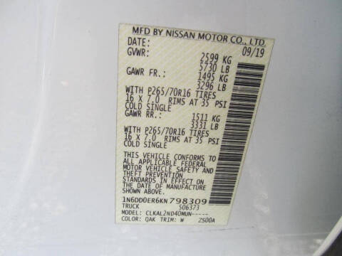 2019 Nissan Frontier SV