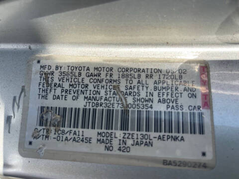 2003 Toyota Corolla LE