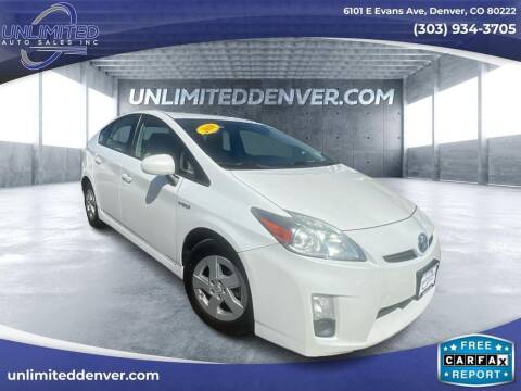 2010 Toyota Prius for sale at Unlimited Auto Sales in Denver CO