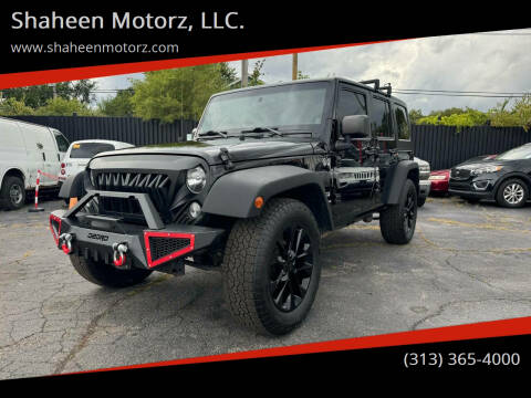 2014 Jeep Wrangler Unlimited for sale at Shaheen Motorz, LLC. in Detroit MI