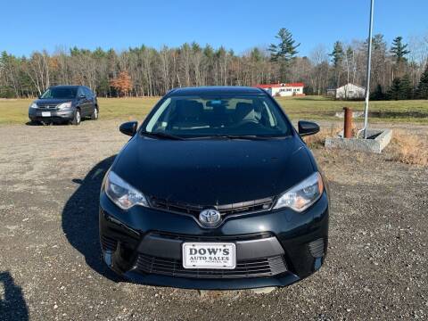 2015 Toyota Corolla for sale at DOW'S AUTO SALES in Palmyra ME
