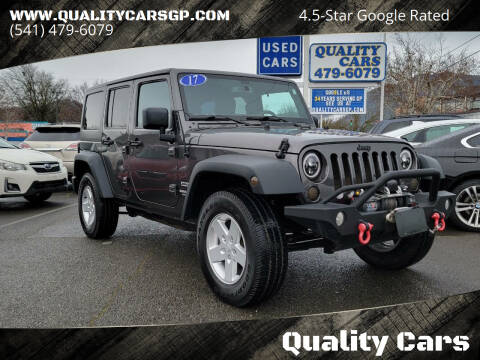 2017 Jeep Wrangler Unlimited for sale at Quality Cars in Grants Pass OR