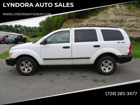 2004 Dodge Durango for sale at LYNDORA AUTO SALES in Lyndora PA