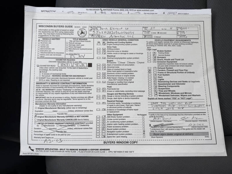2005 Honda Element LX