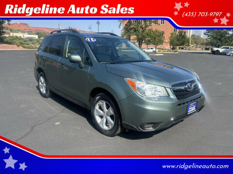 2015 Subaru Forester for sale at Ridgeline Auto Sales in Saint George UT