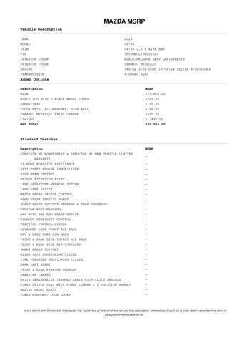 2026 Mazda CX-30 2.5 S Aire Edition