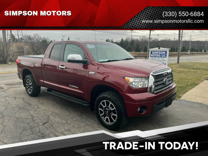 2007 Toyota Tundra for sale at SIMPSON MOTORS in Youngstown OH