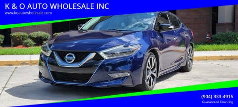 2017 Nissan Maxima for sale at K & O AUTO WHOLESALE INC in Jacksonville FL