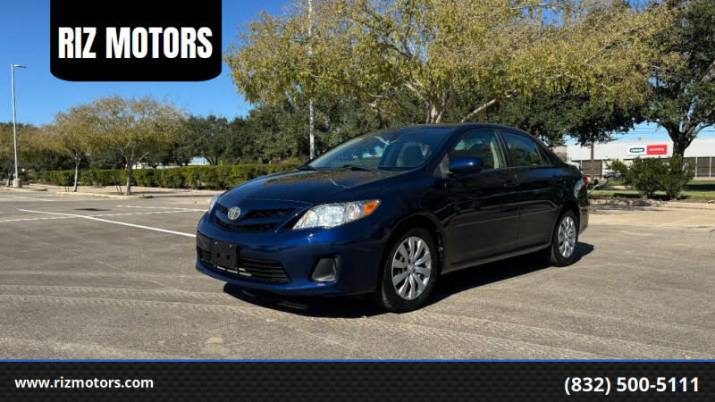 2012 Toyota Corolla for sale at RIZ MOTORS in Stafford TX