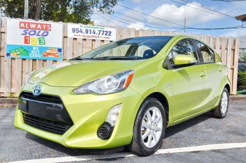 2015 Toyota Prius c for sale at ALWAYSSOLD123 INC in Fort Lauderdale FL